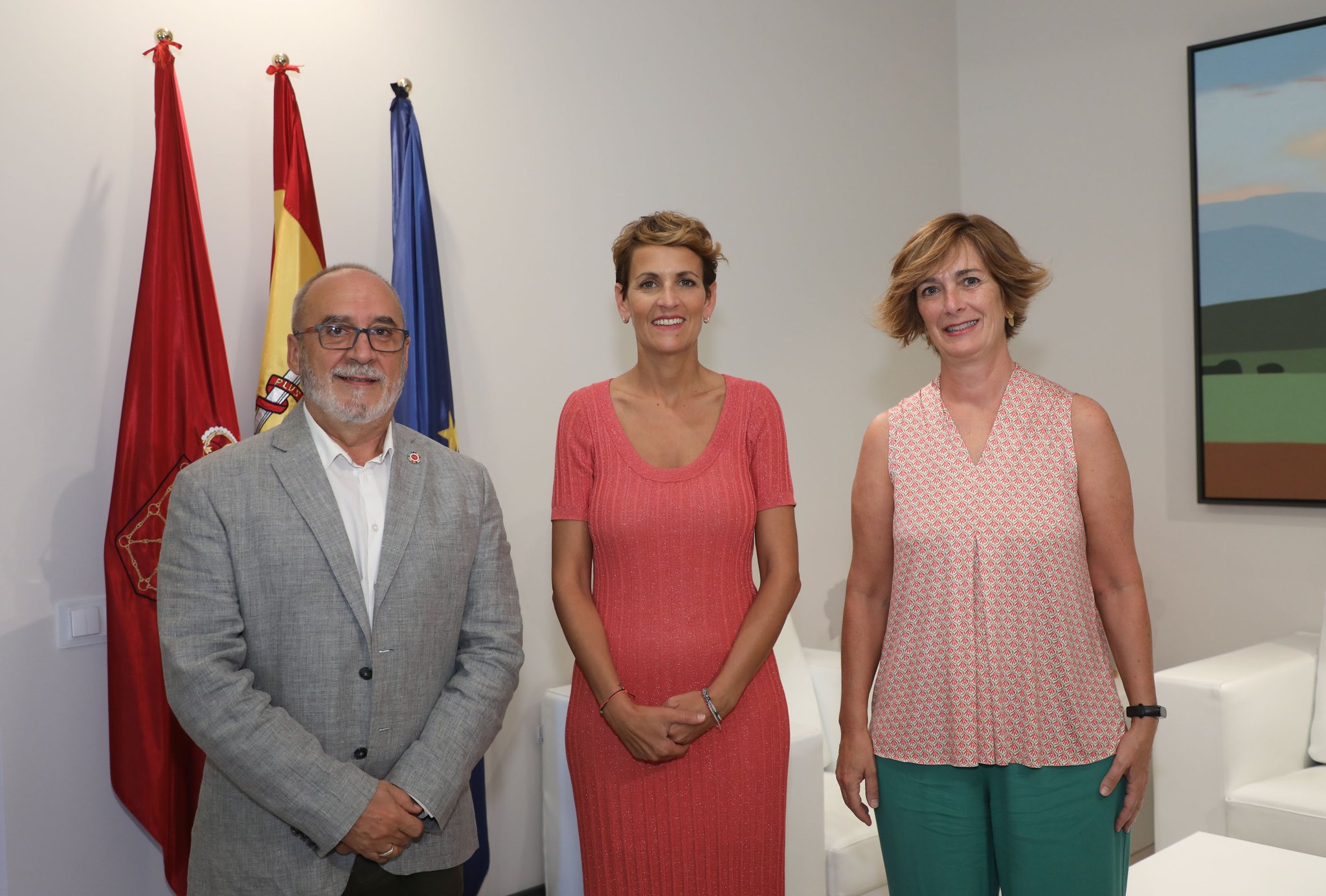 Encuentro entre Teresa Imízcoz y la presidenta del Gobierno de Navarra 